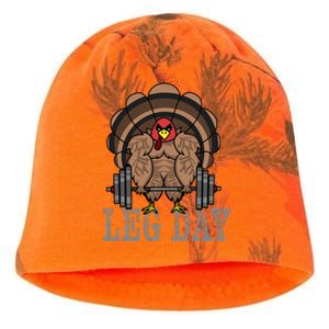 Funny Deadlifting Turkey Thanksgiving Leg Day Deadlift Kati - Camo Knit Beanie