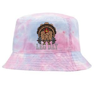 Funny Deadlifting Turkey Thanksgiving Leg Day Deadlift Tie-Dyed Bucket Hat