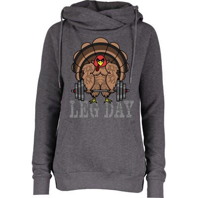 Funny Deadlifting Turkey Thanksgiving Leg Day Deadlift Womens Funnel Neck Pullover Hood