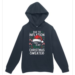 Funny Due To Inflation Ugly Christmas Sweaters Urban Pullover Hoodie