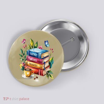 Fantasy Drama Tragedy Books Subtle Reader Librarian Flower Button