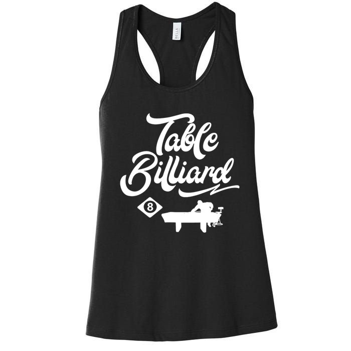 Father's Day Table Billiards Pool Player Gift For Dad Women's Racerback Tank