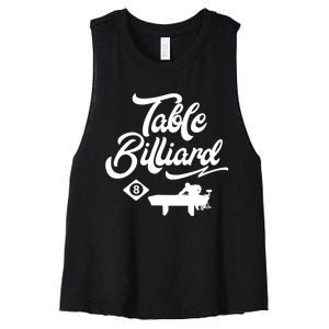 Father's Day Table Billiards Pool Player Gift For Dad Women's Racerback Cropped Tank