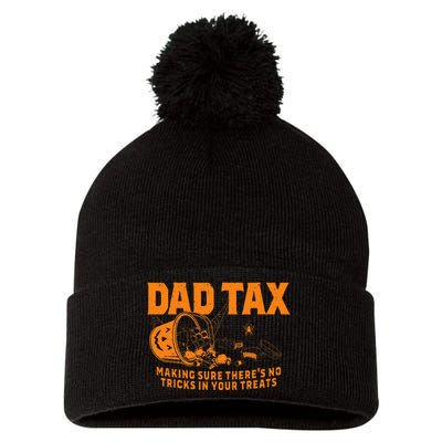 Funny Dad Tax Halloween Pom Pom 12in Knit Beanie