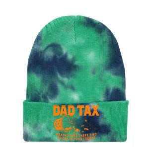 Funny Dad Tax Halloween Tie Dye 12in Knit Beanie