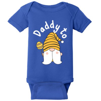 Funny Daddy To Bee New Father To Be Bee Gnome Gift Baby Bodysuit