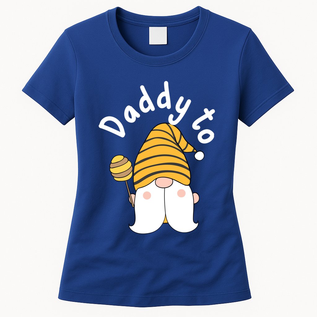 Funny Daddy To Bee New Father To Be Bee Gnome Gift Womens T-Shirt