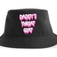 Funny Daddys Throat Goat Adult Humor Sarcastic Outfit Sustainable Bucket Hat