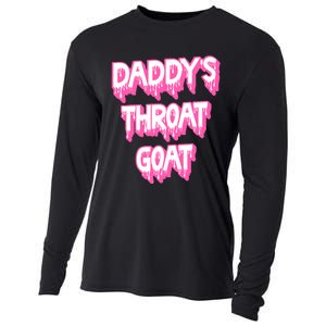 Funny Daddys Throat Goat Adult Humor Sarcastic Outfit Cooling Performance Long Sleeve Crew