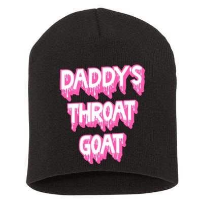 Funny Daddys Throat Goat Adult Humor Sarcastic Outfit Short Acrylic Beanie