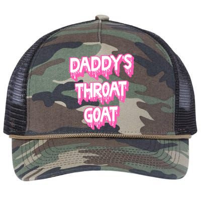 Funny Daddys Throat Goat Adult Humor Sarcastic Outfit Retro Rope Trucker Hat Cap