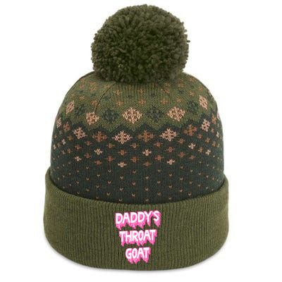 Funny Daddys Throat Goat Adult Humor Sarcastic Outfit The Baniff Cuffed Pom Beanie