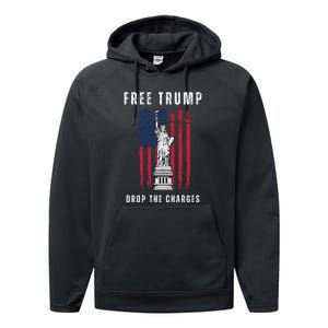 Free Donald Trump MAGA Conservative Performance Fleece Hoodie