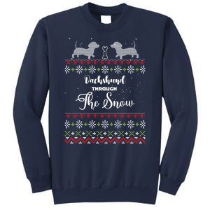 Funny Dachshund Through The Snow Gift Sweatshirt