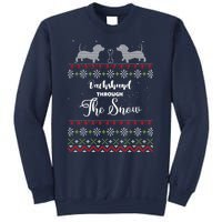 Funny Dachshund Through The Snow Gift Sweatshirt