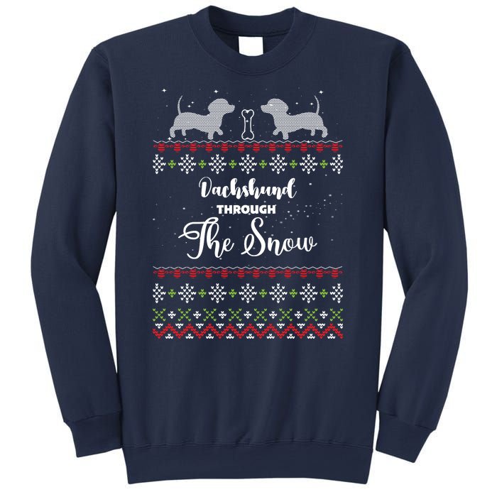 Funny Dachshund Through The Snow Gift Sweatshirt