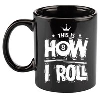 Father's Day This Is How I Roll Billiards Pool Player Gift For Dad 11oz C Handle Ceramic Mug