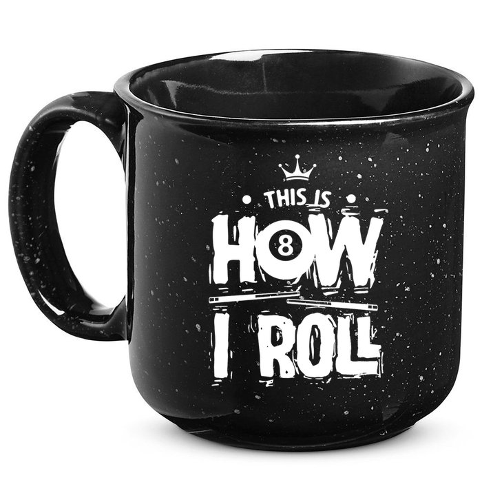 Father's Day This Is How I Roll Billiards Pool Player Gift For Dad 15oz Campfire Ceramic Mug