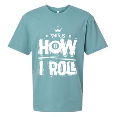 Father's Day This Is How I Roll Billiards Pool Player Gift For Dad Sueded Cloud Jersey T-Shirt