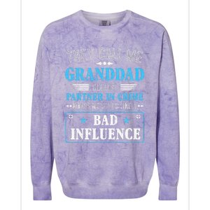 Fathers Day They Call Me Granddad Because Partner In Crime Colorblast Crewneck Sweatshirt