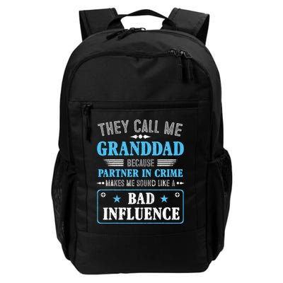 Fathers Day They Call Me Granddad Because Partner In Crime Backpack