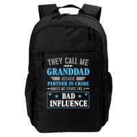 Fathers Day They Call Me Granddad Because Partner In Crime Backpack