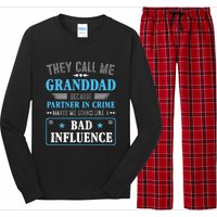 Fathers Day They Call Me Granddad Because Partner In Crime Long Sleeve Pajama Set