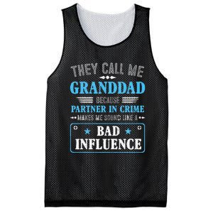 Fathers Day They Call Me Granddad Because Partner In Crime Mesh Reversible Basketball Jersey Tank