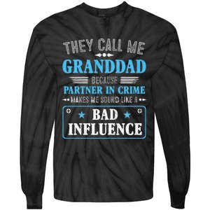 Fathers Day They Call Me Granddad Because Partner In Crime Tie-Dye Long Sleeve Shirt