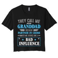 Fathers Day They Call Me Granddad Because Partner In Crime Women's Crop Top Tee
