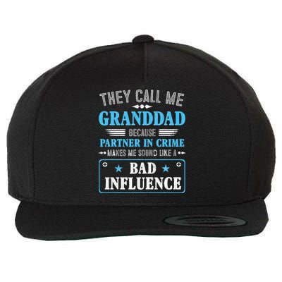 Fathers Day They Call Me Granddad Because Partner In Crime Wool Snapback Cap