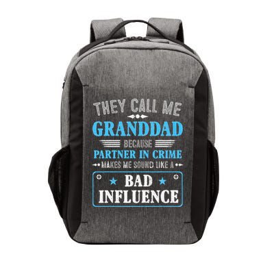 Fathers Day They Call Me Granddad Because Partner In Crime Vector Backpack