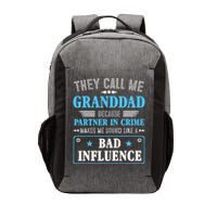 Fathers Day They Call Me Granddad Because Partner In Crime Vector Backpack