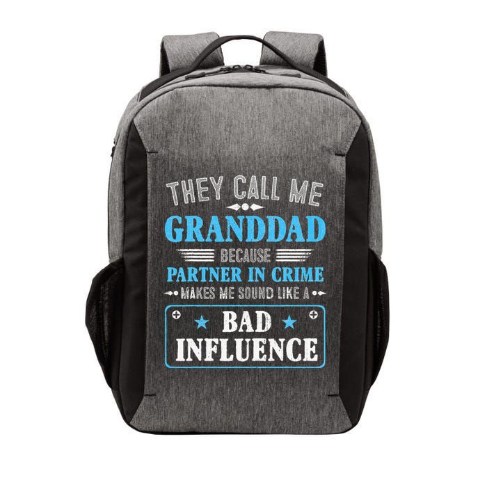 Fathers Day They Call Me Granddad Because Partner In Crime Vector Backpack