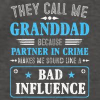 Fathers Day They Call Me Granddad Because Partner In Crime Vector Backpack