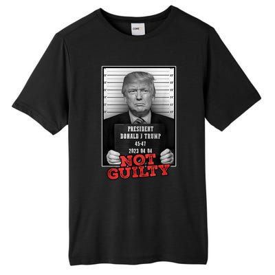 Funny Donald Trump Not Guilty Mug Shot Tall Fusion ChromaSoft Performance T-Shirt