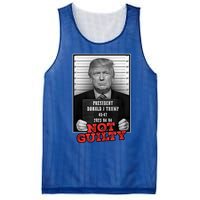 Funny Donald Trump Not Guilty Mug Shot Mesh Reversible Basketball Jersey Tank