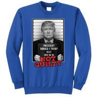 Funny Donald Trump Not Guilty Mug Shot Tall Sweatshirt