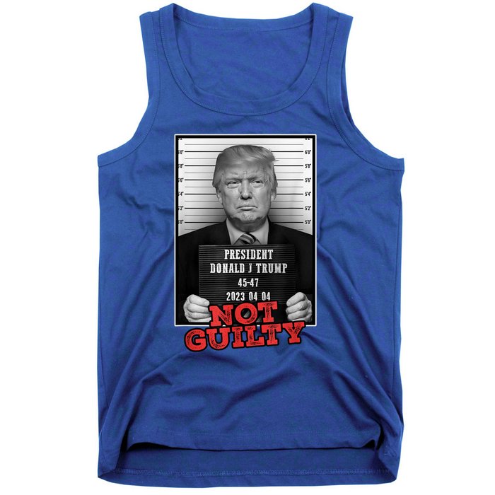 Funny Donald Trump Not Guilty Mug Shot Tank Top