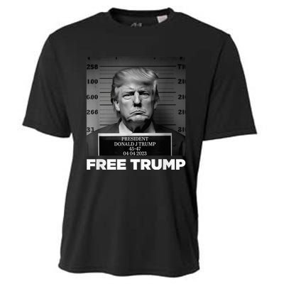 Free Donald Trump Mugshot Cooling Performance Crew T-Shirt