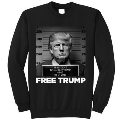 Free Donald Trump Mugshot Tall Sweatshirt