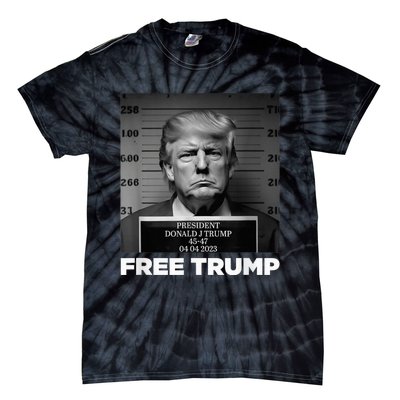 Free Donald Trump Mugshot Tie-Dye T-Shirt