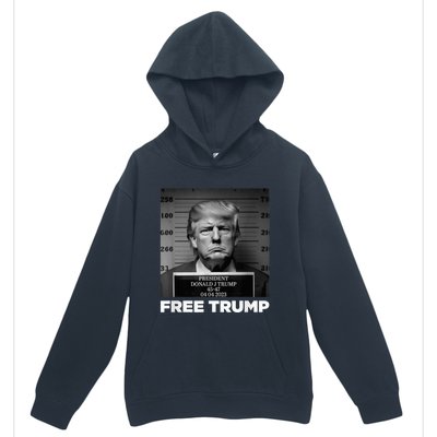 Free Donald Trump Mugshot Urban Pullover Hoodie