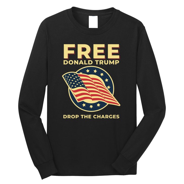 Free Donald Trump MAGA Conservative Long Sleeve Shirt