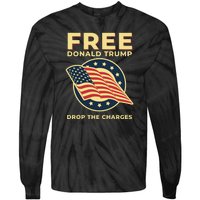 Free Donald Trump MAGA Conservative Tie-Dye Long Sleeve Shirt