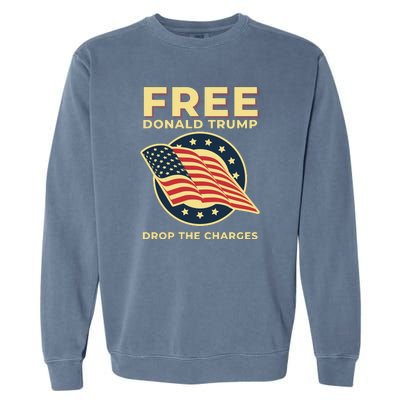 Free Donald Trump MAGA Conservative Garment-Dyed Sweatshirt