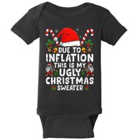 Funny Due To Inflation This Is My Ugly Sweater For Christmas Baby Bodysuit