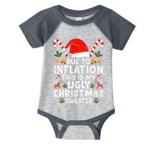 Funny Due To Inflation This Is My Ugly Sweater For Christmas Infant Baby Jersey Bodysuit