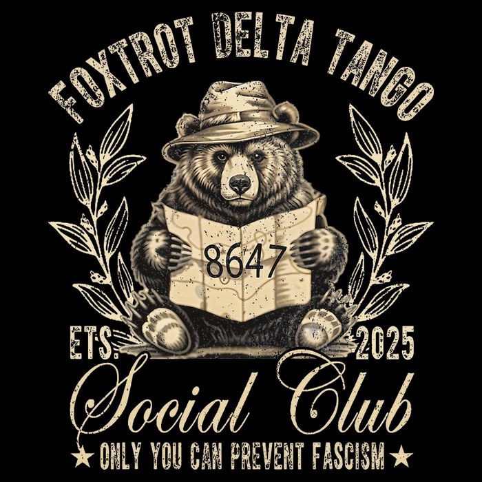 Foxtrot Delta Tango Social Club Only You Can Prevent Fascism Gift 16 in Basic Backpack