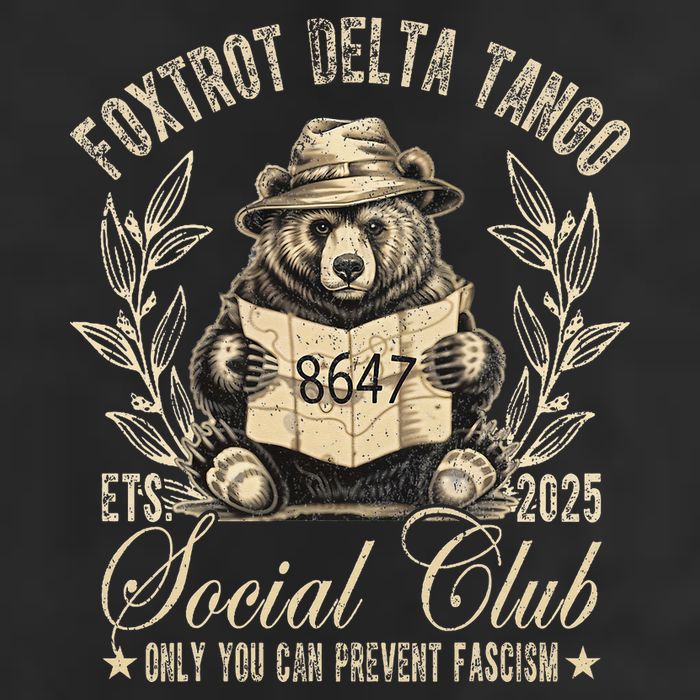 Foxtrot Delta Tango Social Club Only You Can Prevent Fascism Gift 25L Jumbo Tote